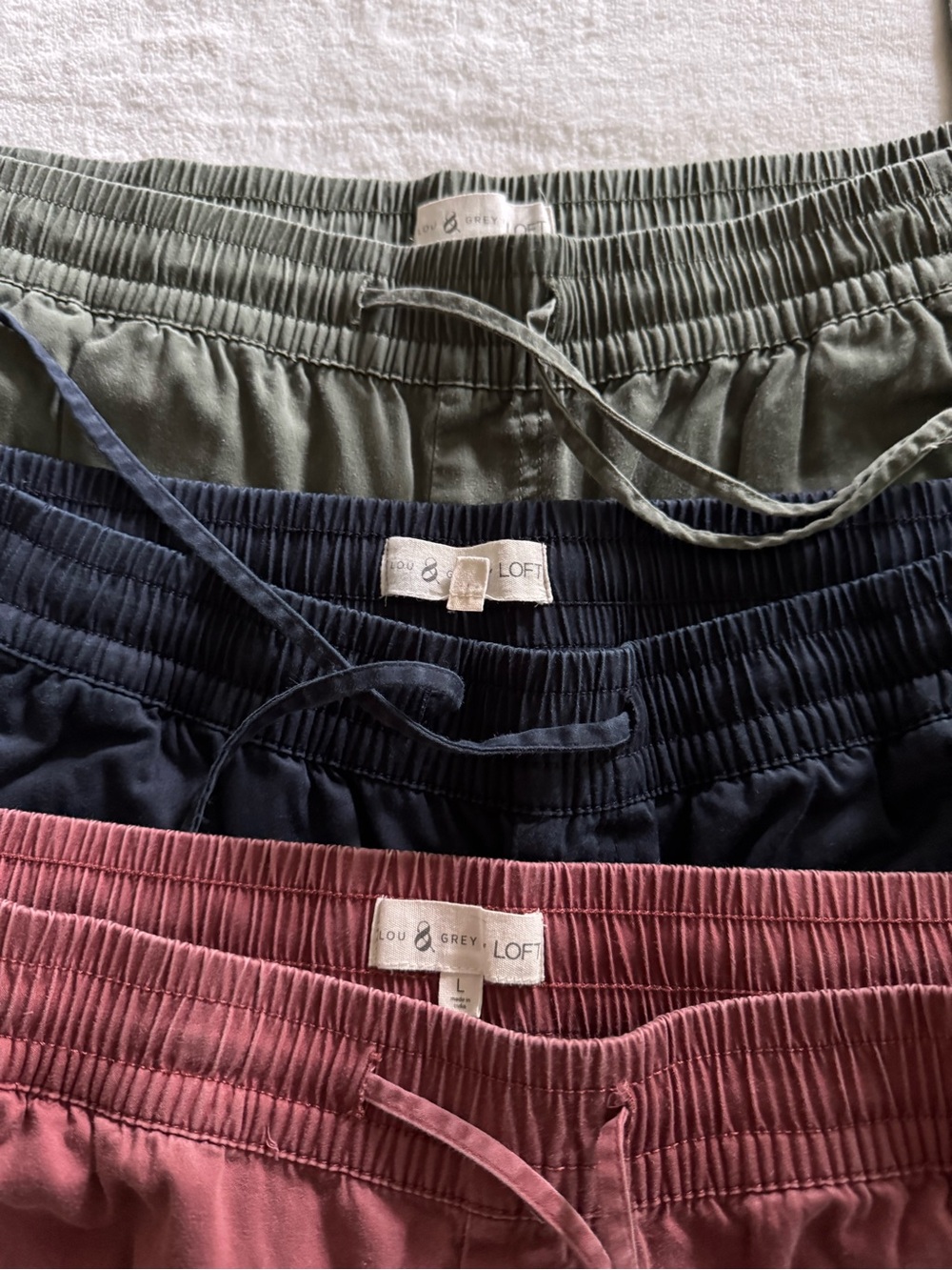Lou & Grey Women’s  Pull-On Pants - Olive, Navy, Dusty Rose NEW NEW NEW (NWOT)